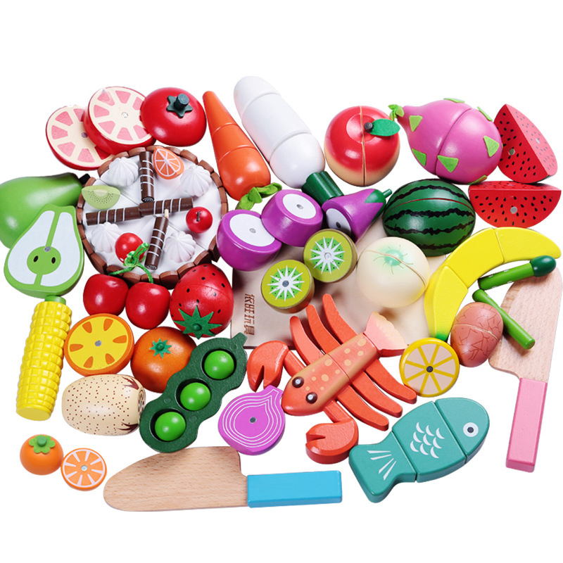 Baby Food Vegetables - 1 pçs brinquedo de madeira corte