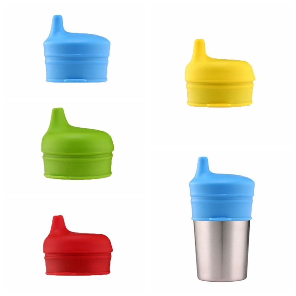 Baby Food Jars With Lids - Baby's Silicone Sippy Cup Lids, Colorido,