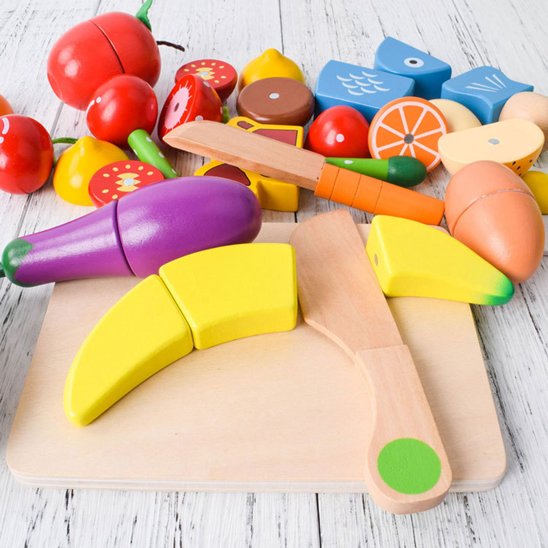 1 pçs brinquedo de madeira cor - Baby Food Vegetables avaliação e preço