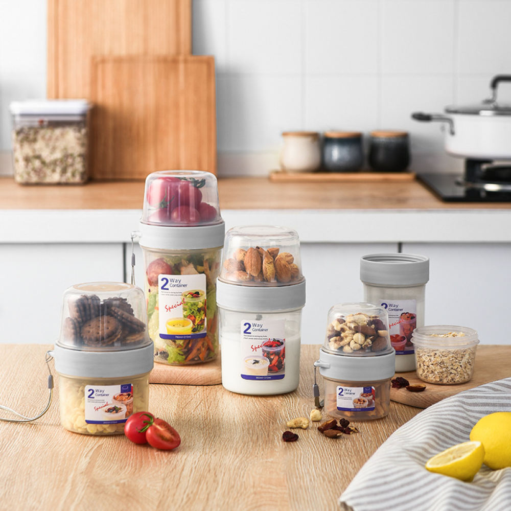 Recipiente portátil de dupla c - Baby Food Jars With Lids avaliação e preço