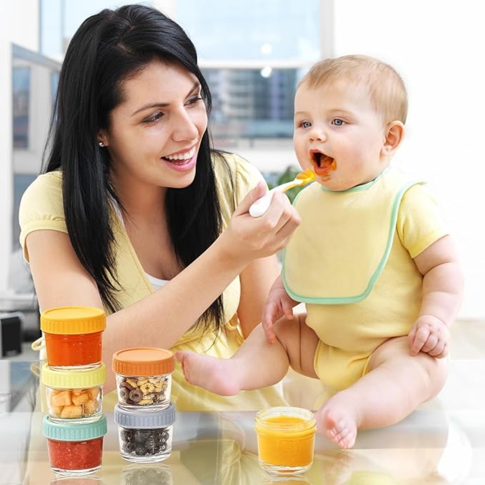 Conjunto de 6 Potes de Vidro R - Baby Food Jars With Lids avaliação e preço